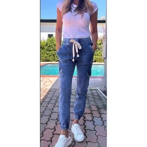 NEW BEVY FLOG gaya cargo pant in denim